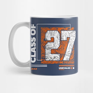 Class of 2027 Urban Streetwear // Graduation Class of '27 Orange Mug